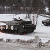 多国間演習「Cold Response 14」戦車による雪上実射デモ